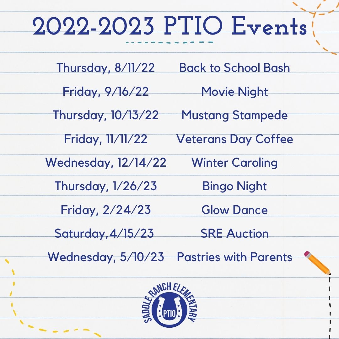 2022-2023 PTIO Events; full text event listing in post.