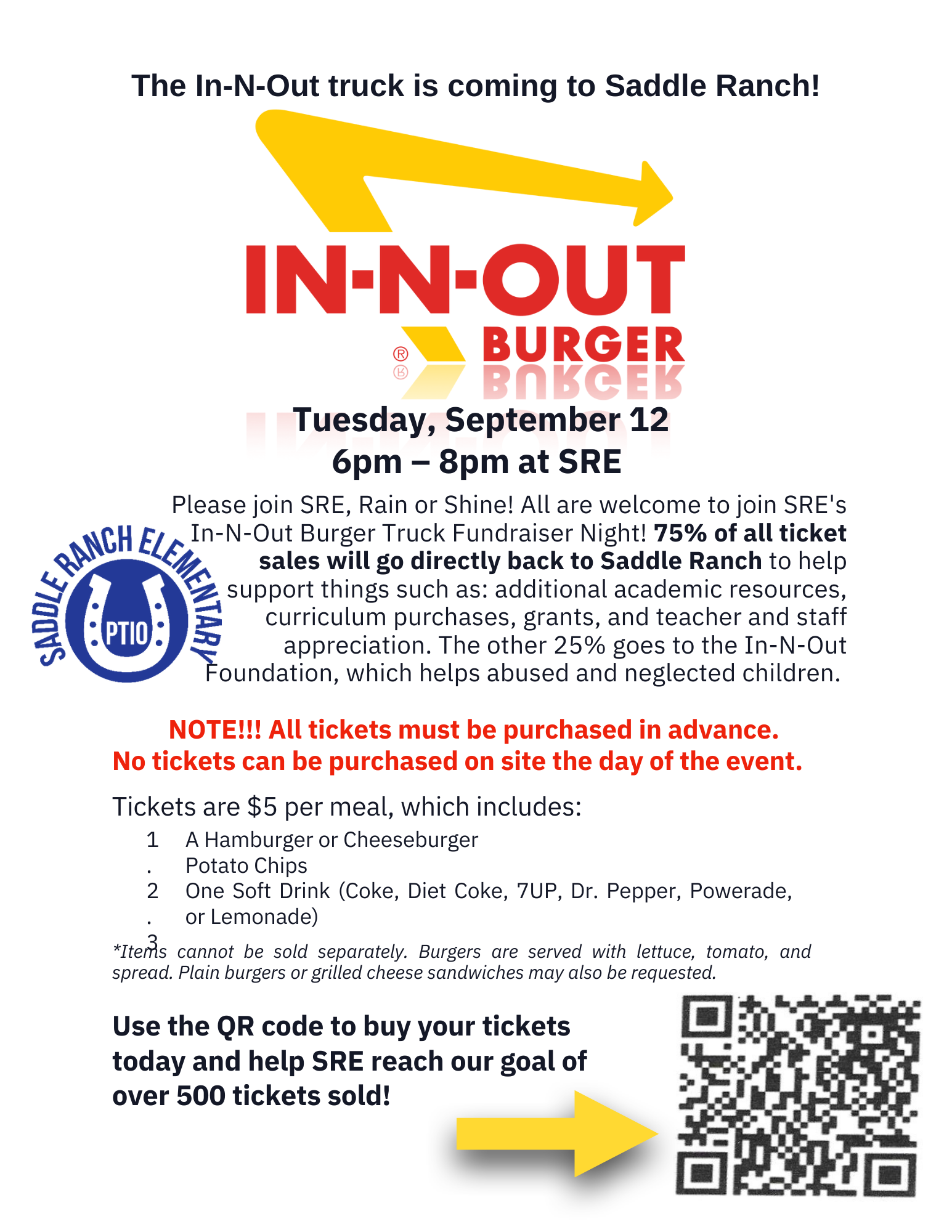 Sept 12 - The In-N-Out truck is coming to Saddle Ranch!