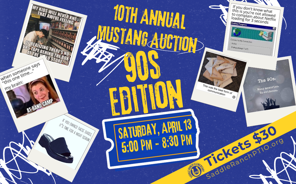 10th Annual Mustang Auction Sat. April 13th 5:00 PM -8:30 PM